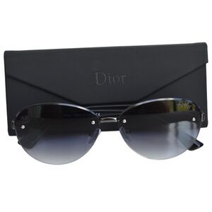 Dior Rimless Sunglasses | Black Temples & Gunmetal Bridge | 62-14-140 | Women’s
